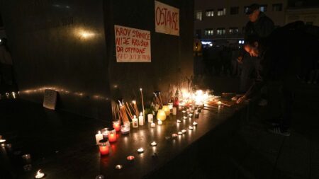 Vigil takes place for victims of Serbia train station roof collapse