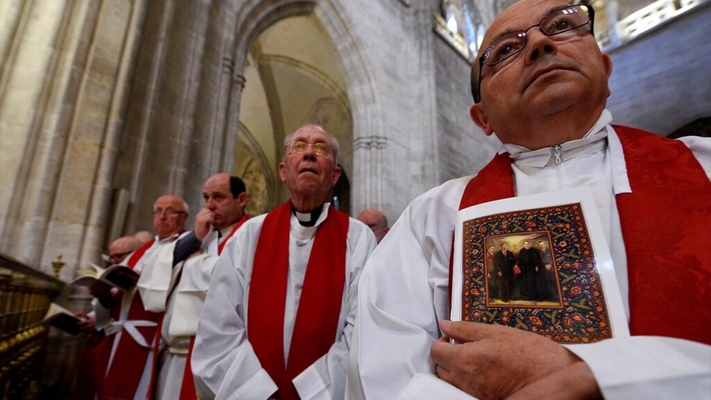 Priest stabbed in the face during Mass as religion-based hate crime is on the rise worldwide