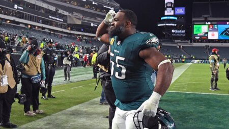 Eagles star gets teary after possible career-ending injury: ‘Been a while since I’ve cried’