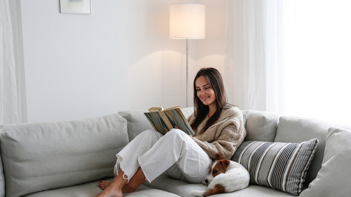 Woman reading a book