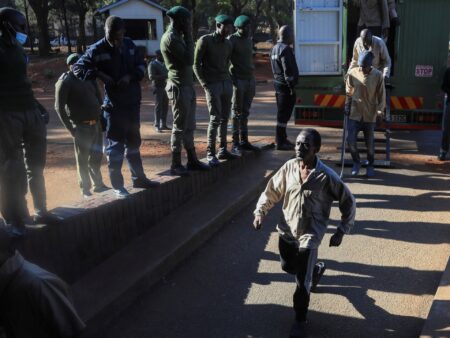 Zimbabwe opposition leader found guilty of attending ‘unlawful gathering’