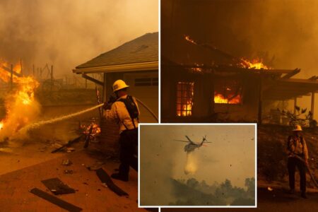 Wildfires consume 10,000 acres near Los Angeles forcing thousands to evacuate