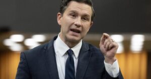 Poilievre says he’d fight Trump economic policies, tariffs ‘with fire’