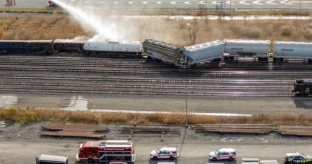 Lockdown notice, road closures end after train derails near Montreal