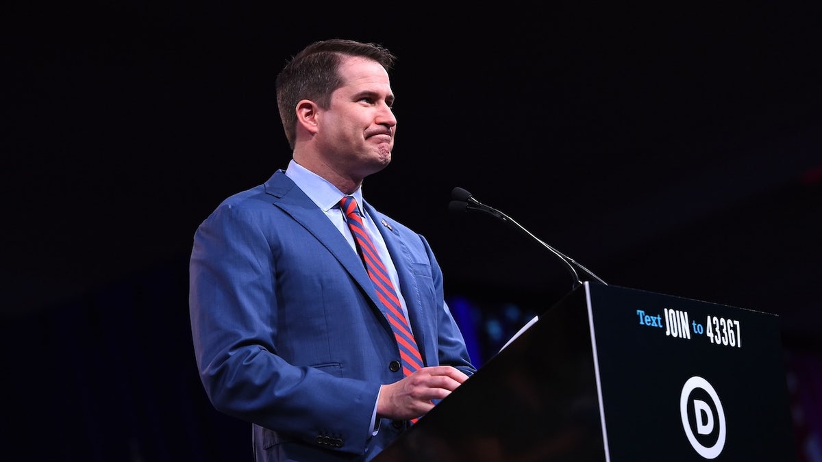 2020 US Democratic Presidential hopeful Representative for Massachusetts' 6th congressional district Seth Moulton announces he is ending his campaign for the President of The United States during the Democratic National Committee's summer meeting in San Francisco, California on August 23, 2019. 