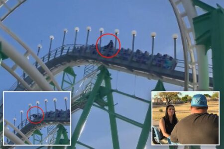 Hair-raising video shows man climbing out of moving roller coaster: ‘Mere seconds to act’