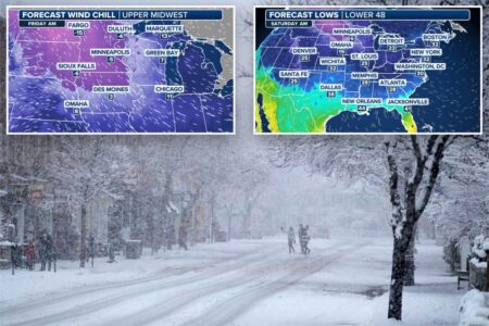 ‘Dangerously cold’ arctic outbreak impacts millions as wind chills to drop well below zero