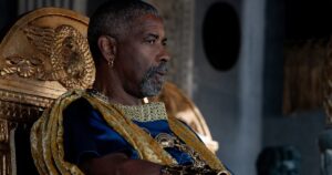 ‘Gladiator II’ Director Ridley Scott Says Denzel Washington’s Same-Sex Kiss ‘Didn’t Happen’