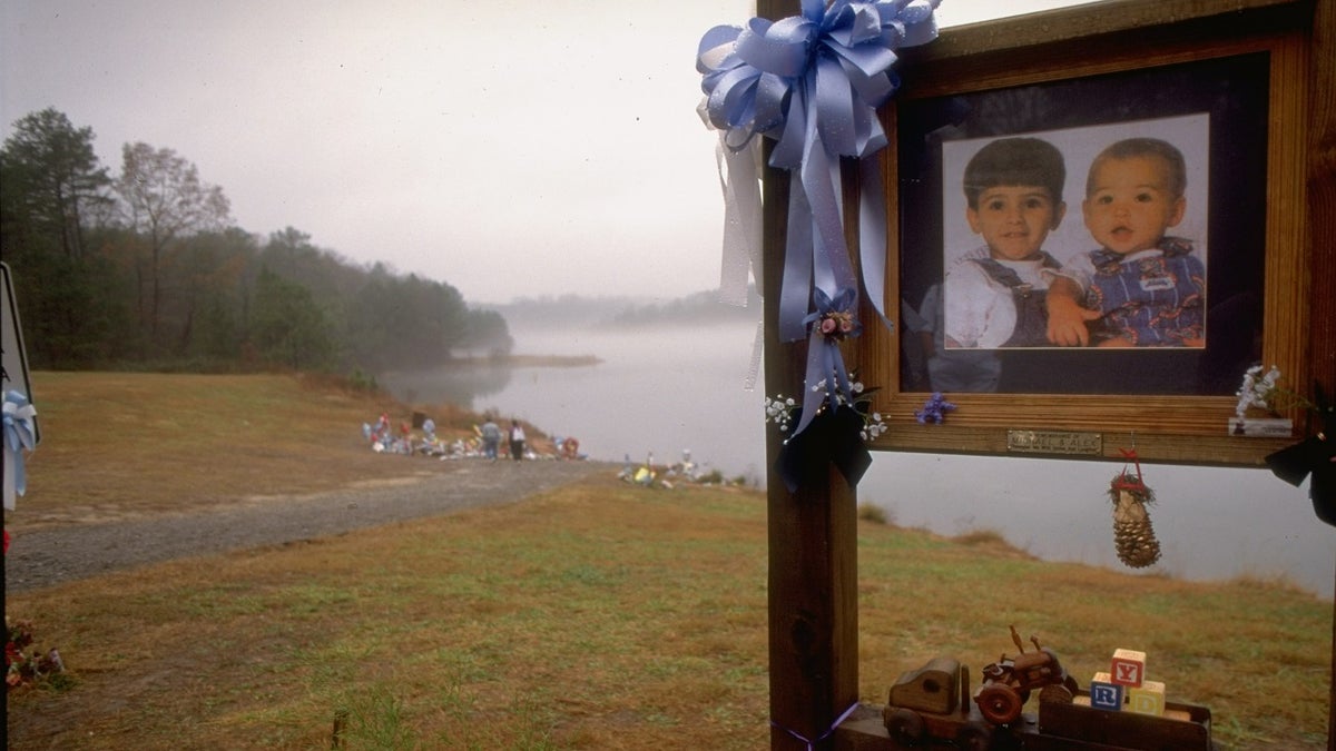 picture of murdered sons near where they were found