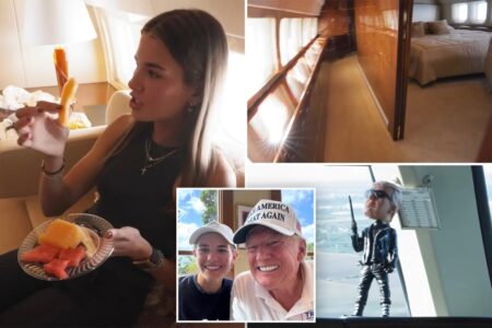 Trump’s granddaughter Kai gives rare glimpse inside president-elect’s private ‘Trump Force One’ Boeing 757