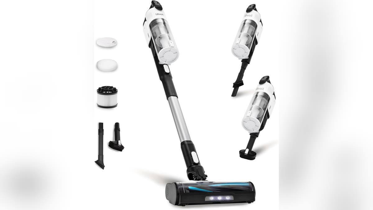 This vacuum has powerful suction and is lightweight.