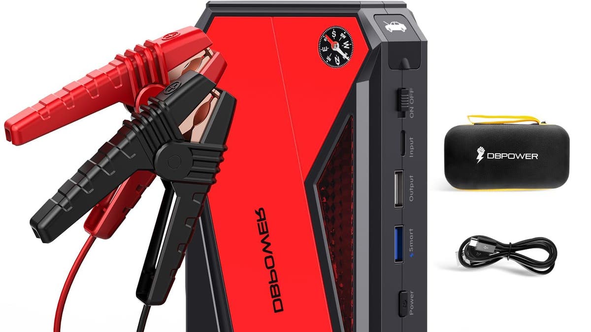 This portable car jump starter fits in your glovebox.