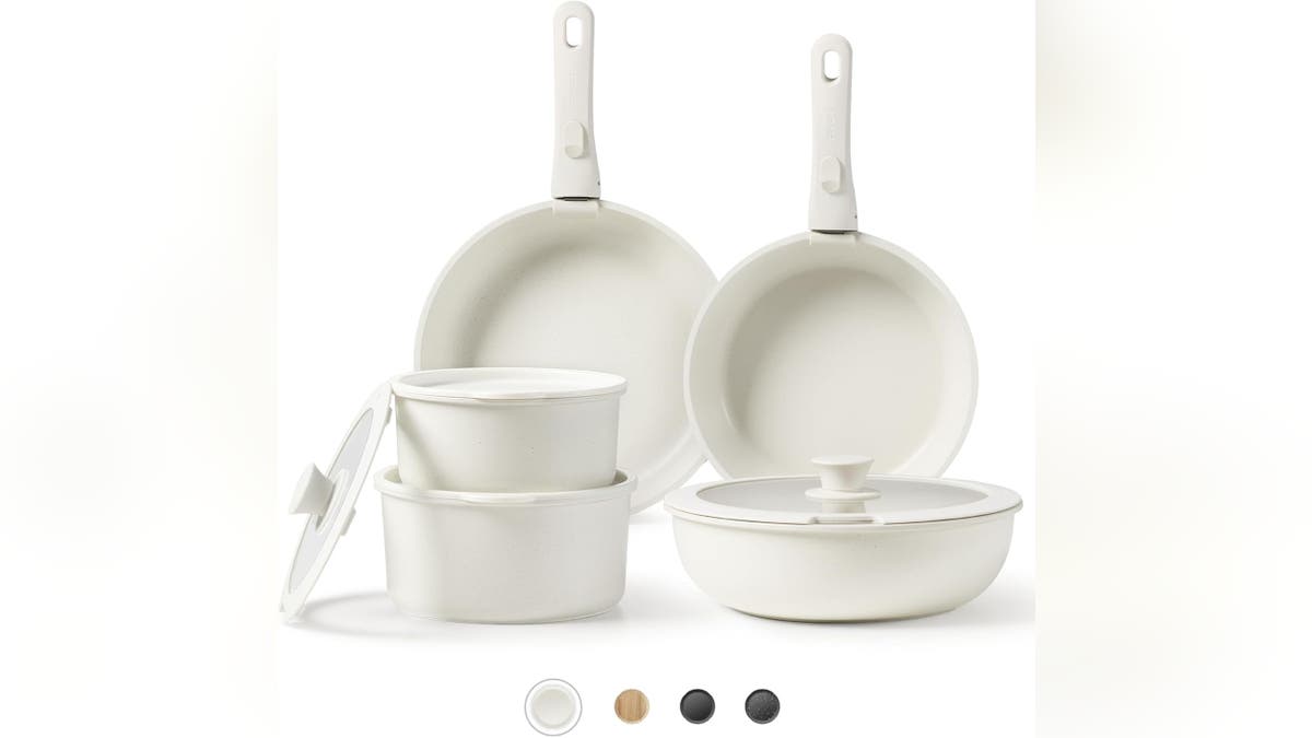 Now is your opportunity to grab this popular pan set at over 50% off. 