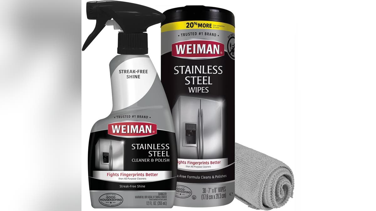 Make your appliances shine again with this Weiman Stainless Steel Cleaner Kit. 