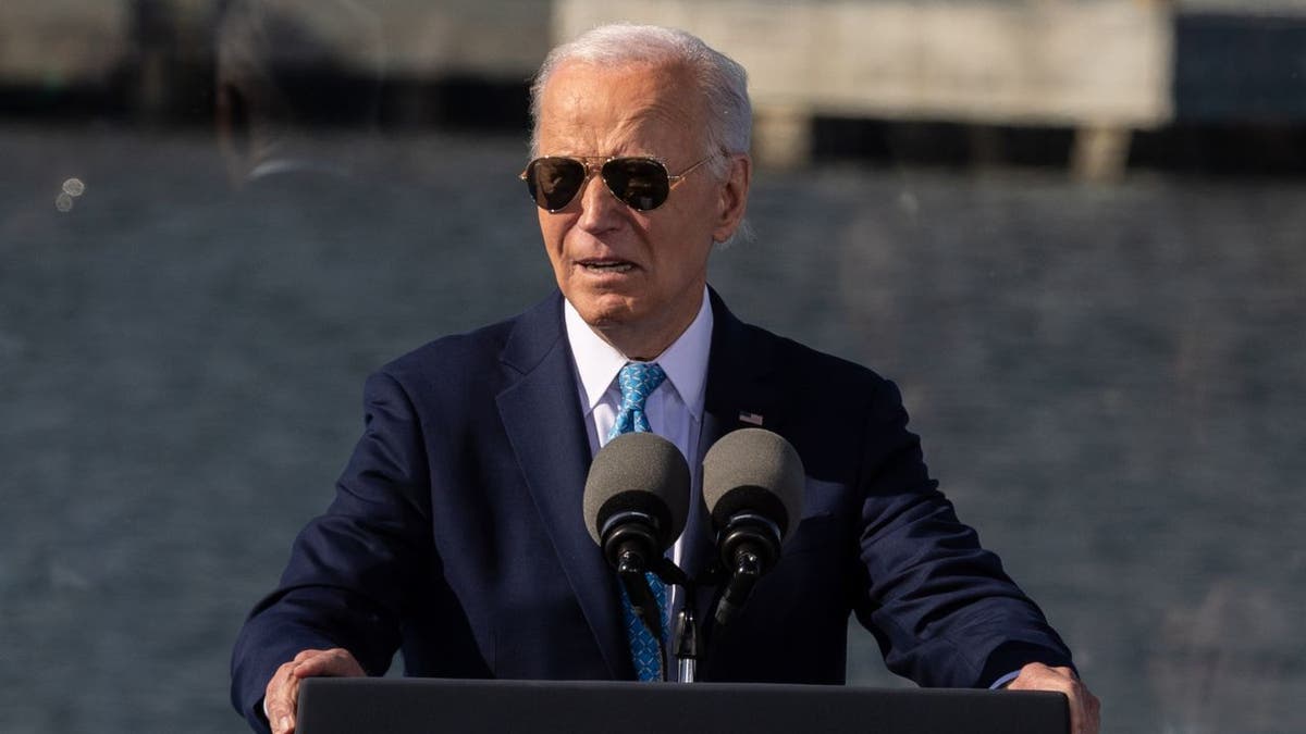 President Biden closeup shot in Baltimore