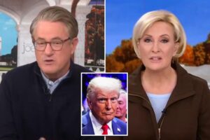 ‘Shameless’ MSNBC hosts Joe Scarborough, Mika Brzezinski blasted for hypocrisy over Trump visit: ‘Bending the knee’