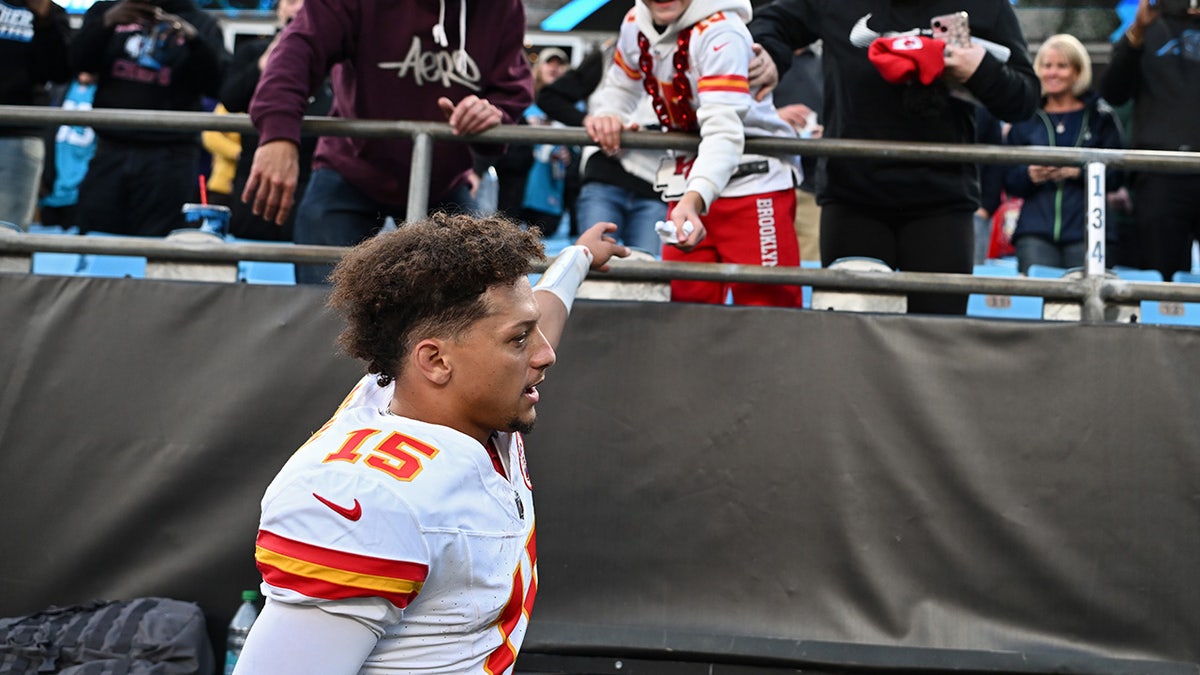 Mahomes with fan