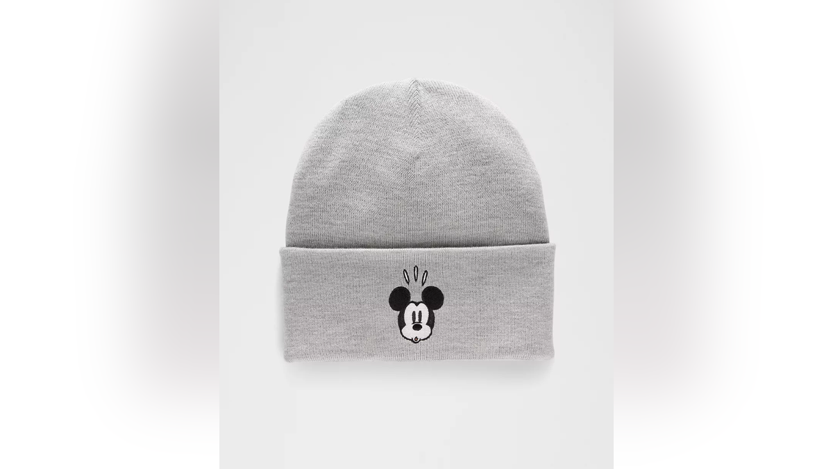 Stay warm in this Mickey beanie. 