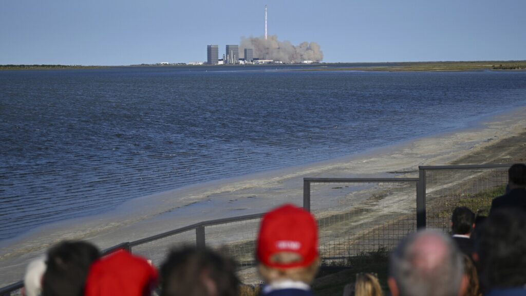 SpaceX launches giant Starship rocket, but aborts attempt to catch booster with mechanical arms