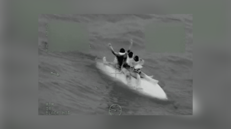 US Coast Guard rescues 3 after boat capsizes off Florida coast: video