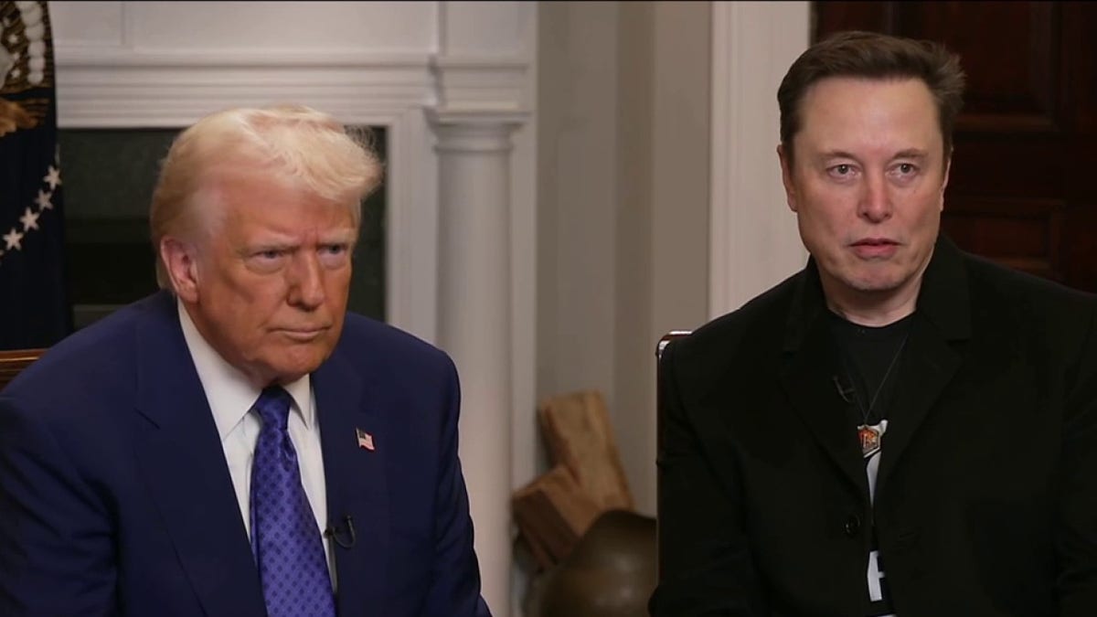 President Donald Trump (Left) Elon Musk (Right)