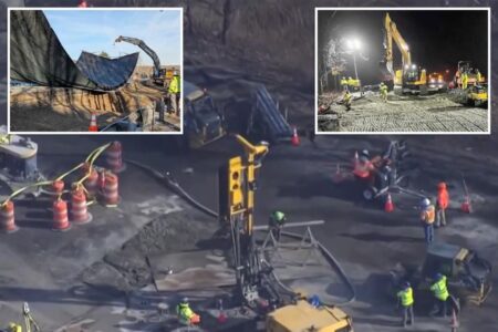 Officials discover ‘significant void’ below New Jersey interstate where sinkholes keep opening