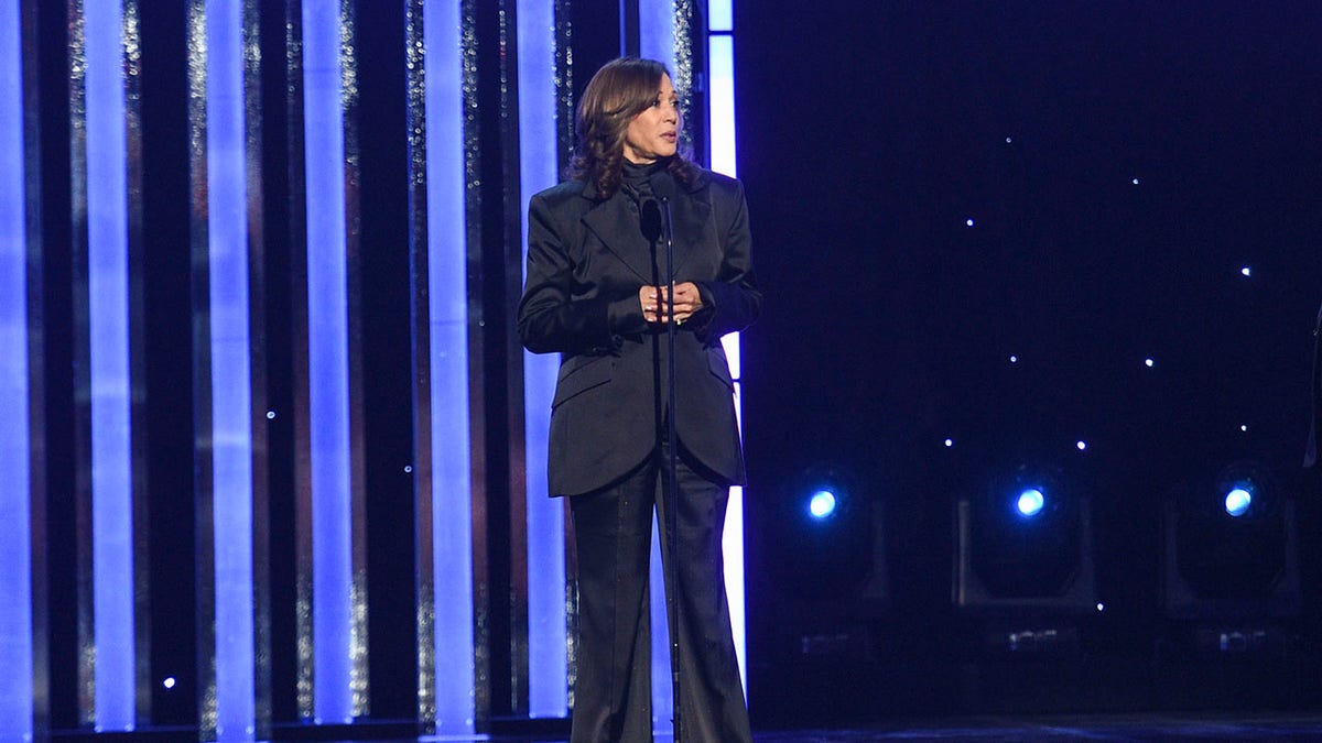 Harris on stage at NAACP awards