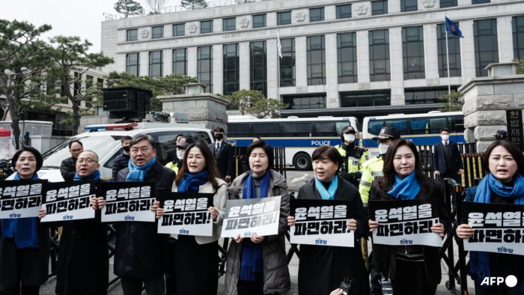 South Korean lawmaker egged ahead of Yoon impeachment verdict