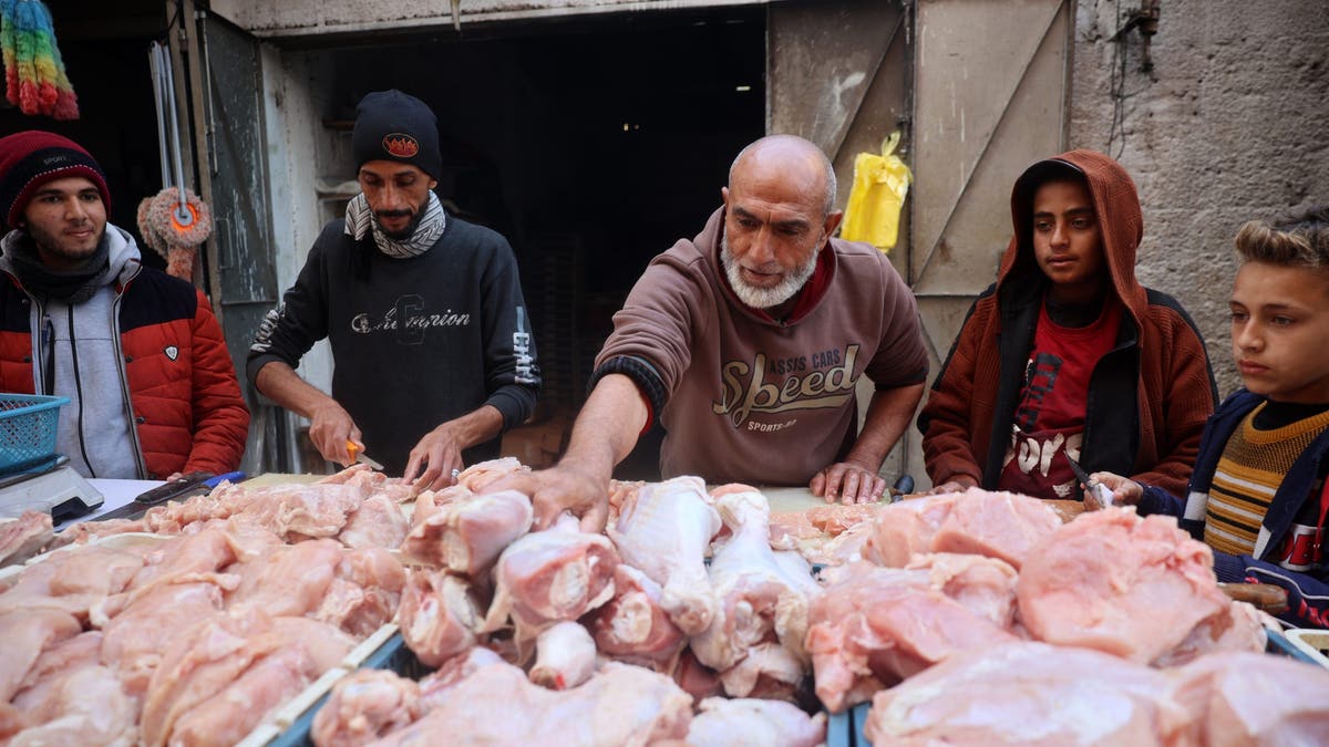 The market in Deir al-Balah, Gaza.