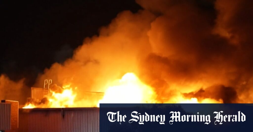 Fire rips through Perth business