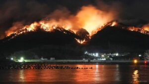 Japan’s worst wildfire in half a century spreads