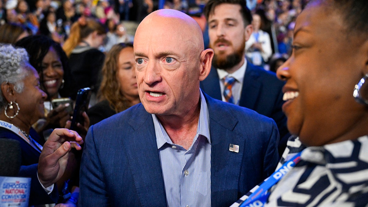 Mark Kelly closeup shot from day 2 of DNC 2024