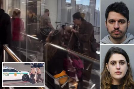 Couple arrested for allegedly forcing way past airport security — and throwing coffee in staffer’s face