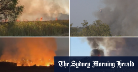 Bushfire comes close to homes in Perth