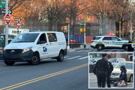 USPS van strikes woman, 94, and pins her underneath vehicle on NYC street: police