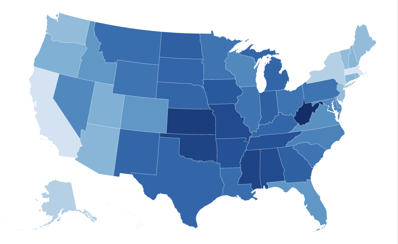 Map Reveals States Where .5 Million Retirement Savings Would Last Longest