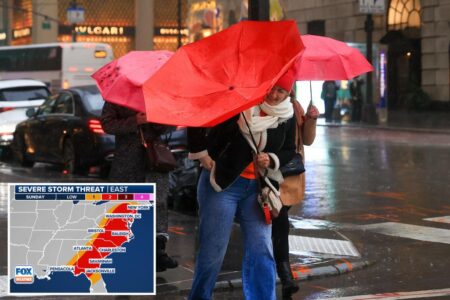 NYC will be hit with heavy rain, coast could get 50 mph winds