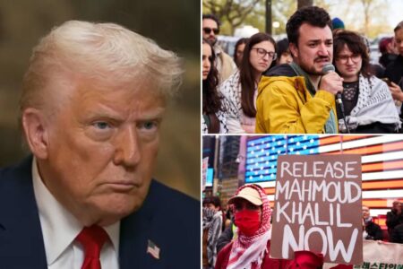 Trump warns Dems that ‘backing Khalil is not a great issue’ — but ‘probably a step better’ than opposing deportation of ‘murderers’  