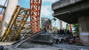 Expressway bridge under construction in Bangkok collapses, killing at least 5 people