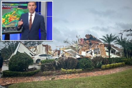 Florida TV station hit by tornado in middle of weather broadcast about tornadoes: live footage