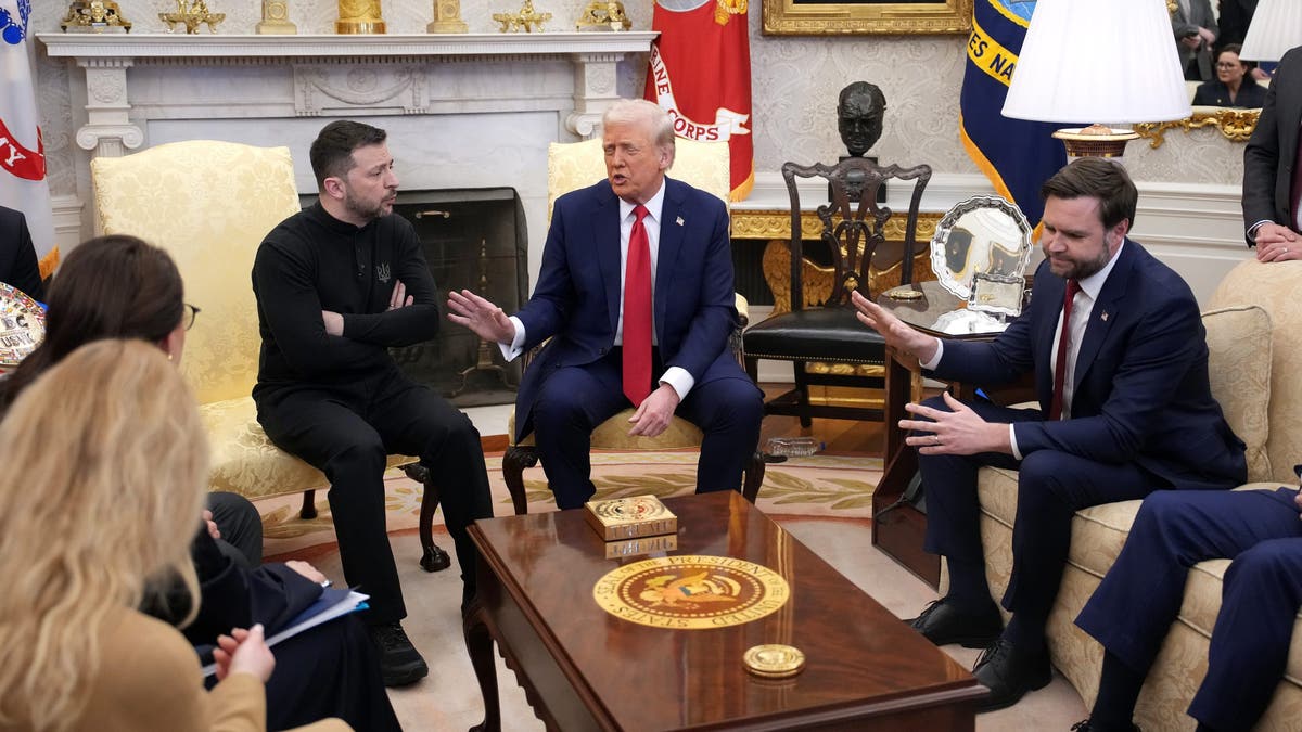 Zelenskyy with Trump and Vance in the Oval Office