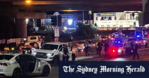 Two men shot in Sydney’s west, torched car in Merrylands