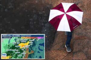 Northeast faces another soggy weekend as stalled storm threatens rain for days