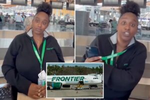 Frontier Airlines staff jeer at passenger trying to check in after hitting him with surprise  fee: ‘You thought you were gonna get on your flight?’