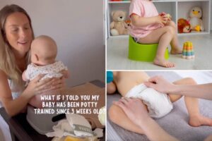 Mommy influencer claims she potty trained her 3-week-old baby: ‘A LOT easier than you think’