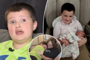 Son, 9, saves pregnant mom who was hit by sudden traumatic seizures: ‘That’s the definition of a hero’