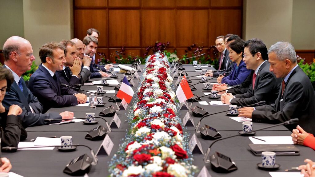 Macron signs ‘tangible roadmap’ AI and tech deal during Singapore trip