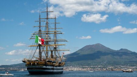 The Vespucci promotes Italy on worldwide and Mediterranean tours