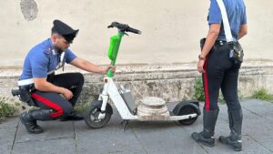 Rome police catch man carrying ancient marble slab on electric scooter