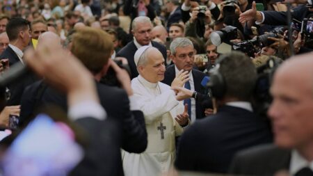 ‘Never give in to mediocrity,’ Pope Leo XIV tells the press